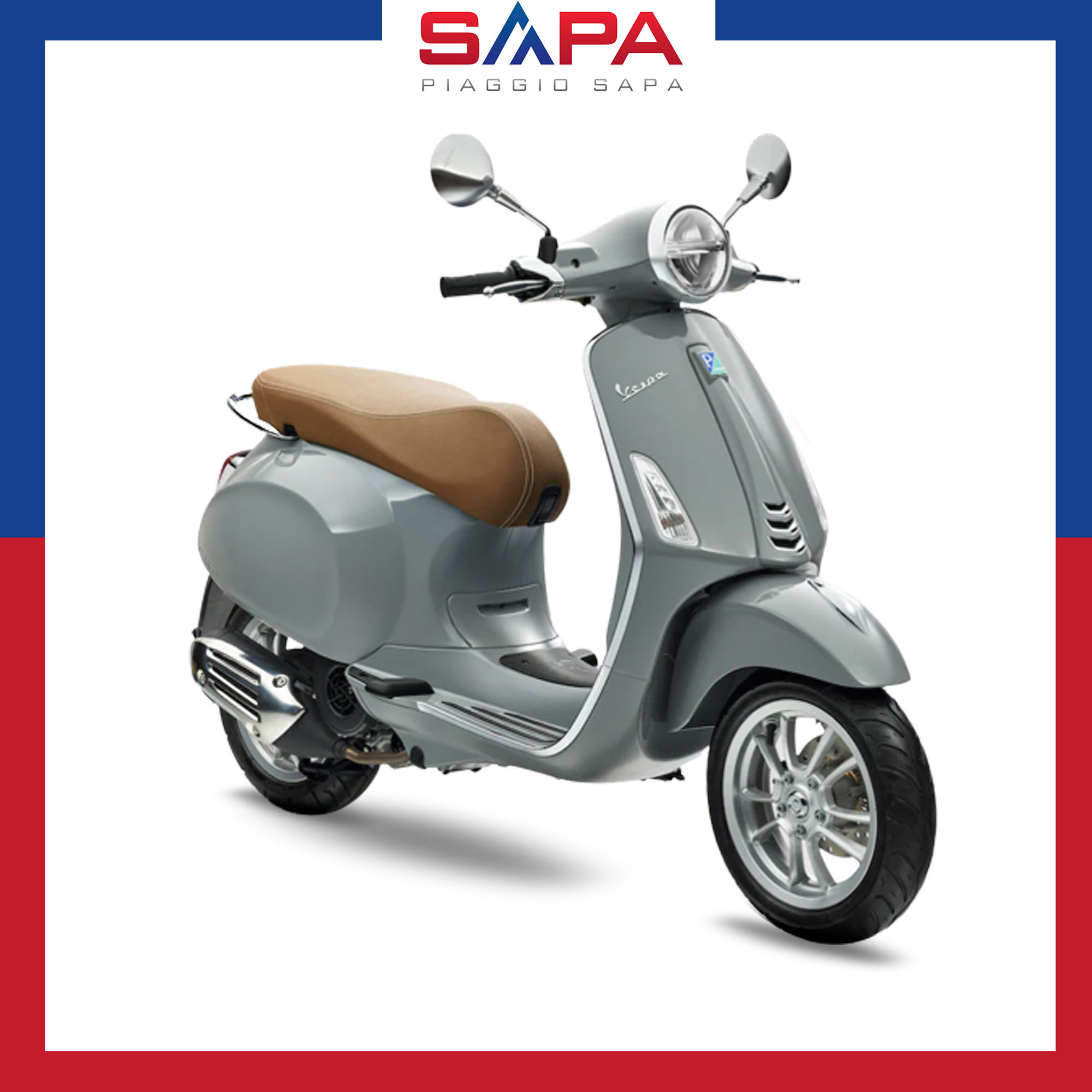 Xe Tay Ga Vespa Primavera 125 Màu Bạc Grey Materia