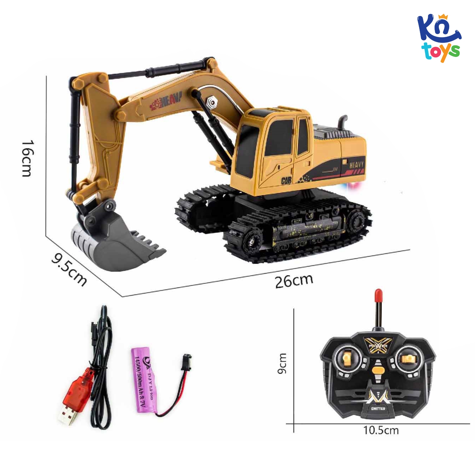 Đồ Chơi Điều Khiển Tỷ Lệ 1:24 SINO QH25-01 – Xe Máy Xúc 2 - KN TOYS