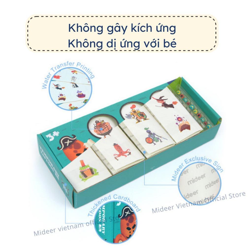 Hình Xăm Tạm Thời và Hình Dán Móng tay An Toàn Cho Trẻ Temporary Tattoos Mideer cho bé 2,3,4,5,6 tuổi