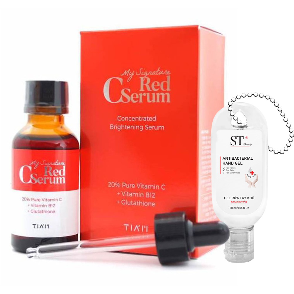 Tinh Chất Phục Hồi Dưỡng Trắng Da TIAM My Signature Red C Serum. Tặng Gel Móc Khóa 30ml