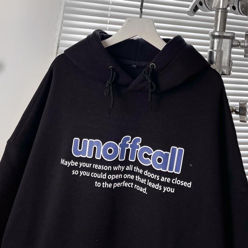 Áo hoodie nỉ UNOFFCALL nỉ bông dày dặn Form rộng unisex nam nữ