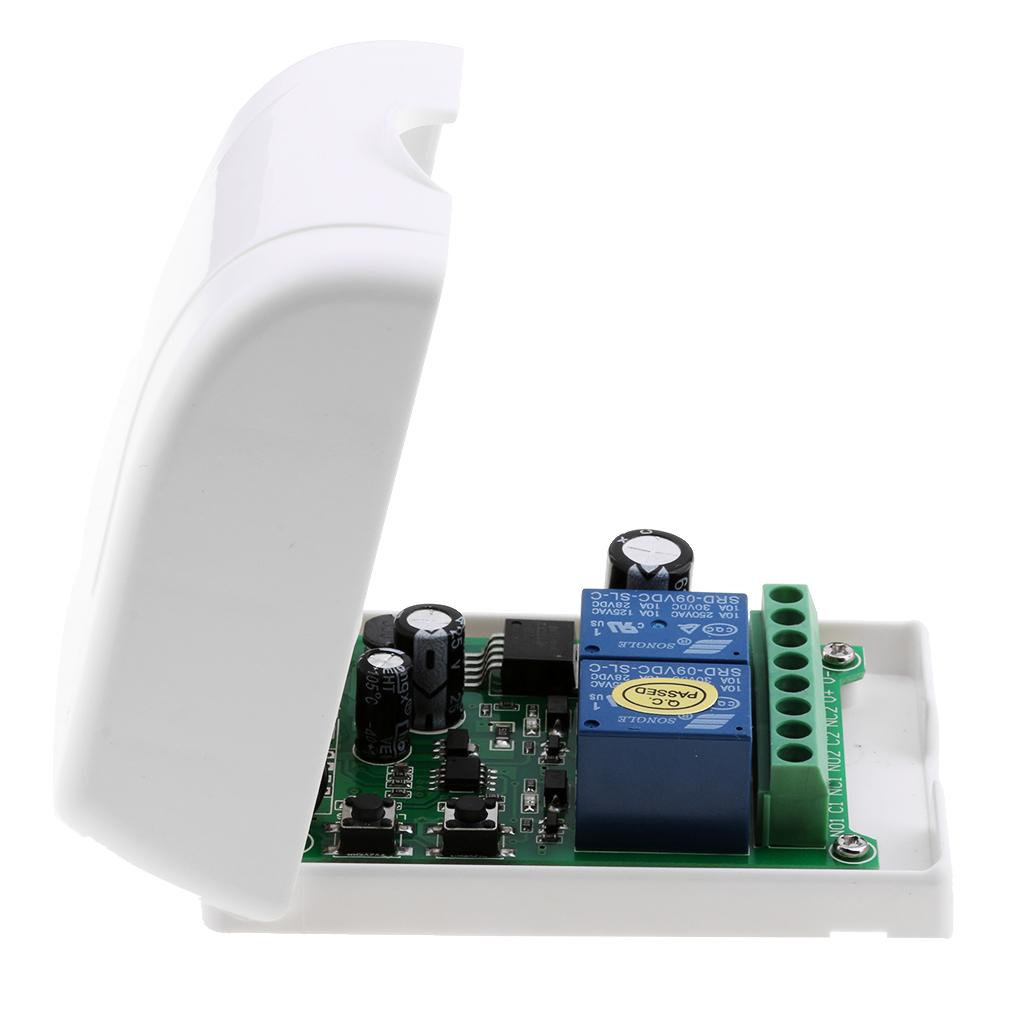 2CH 315M AC/DC12V-48V Không Dây Điều Khiển Từ Xa RF Tiếp Công Tắc-103dBm Đầu Thu Kèm 2 Nút Điều Khiển Từ Xa điều