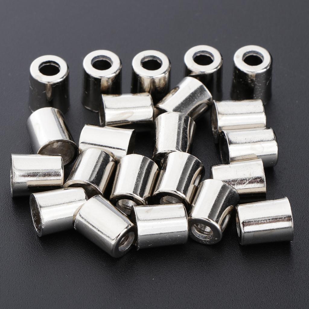 20 Cái Chuông Kim Loại Dây Rút Dây Cuối Dây Dây Chặn Dây Paracord Khóa