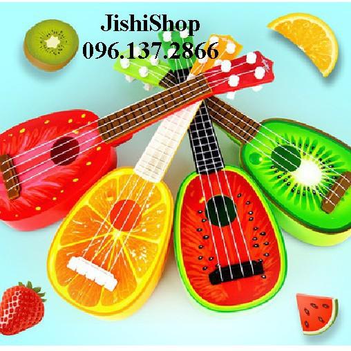 (thegioidochoi127)ĐÀN GUITAR MINI TRÁI CÂY 35CM, QUÀ TẶNG ĐẶC BIỆT CHO BÉ MS(591)