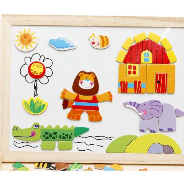 Bộ Ghép Hình Nam Châm 2 mặt cho bé - Đồ Chơi Giáo Dục