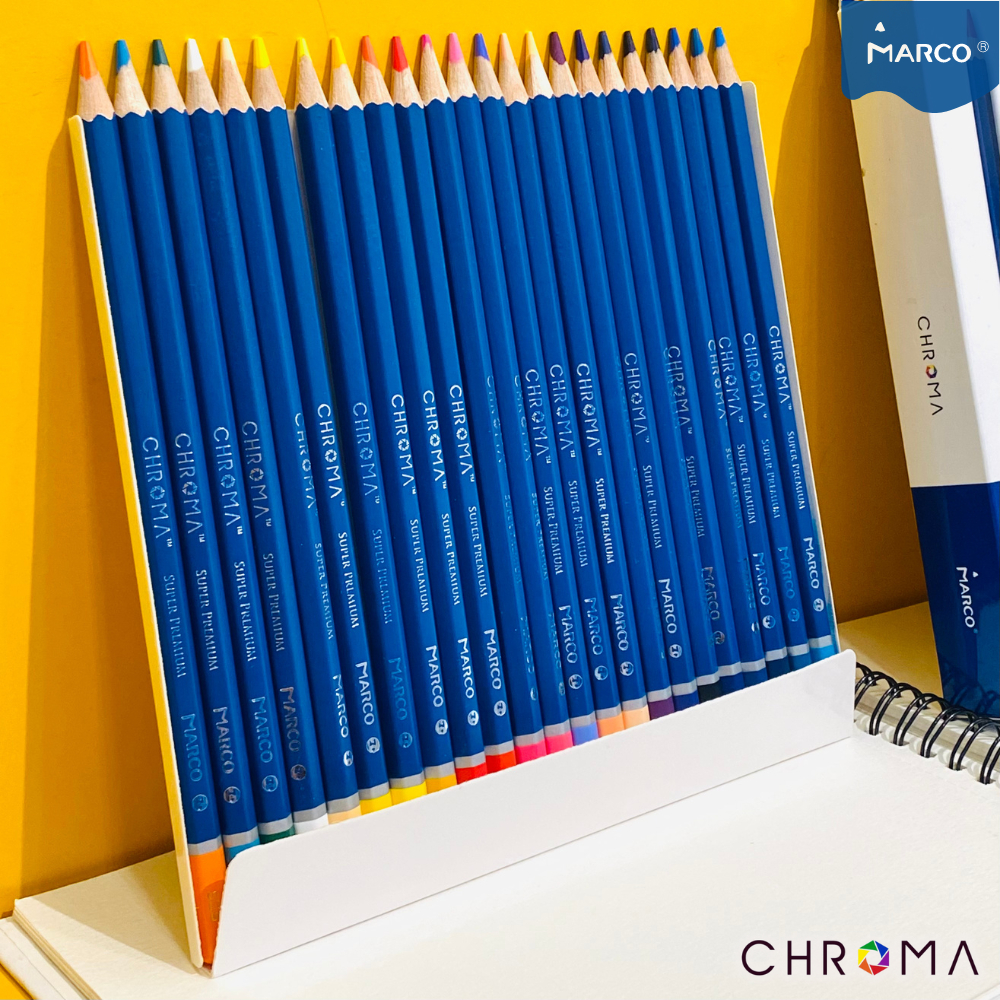 Bộ chì màu cao cấp Marco Chroma Công nghệ glide  12, 24, 36, 48, 72 ,100 Màu