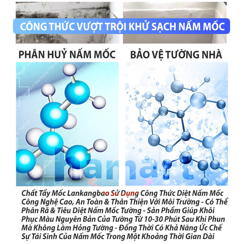 Chai Xịt Tẩy Mốc Tường Nhà 500ml Tẩy Sạch Đốm Mốc Hiệu Quả Tiện Dụng Hiệu Quả Hàng Nội Địa