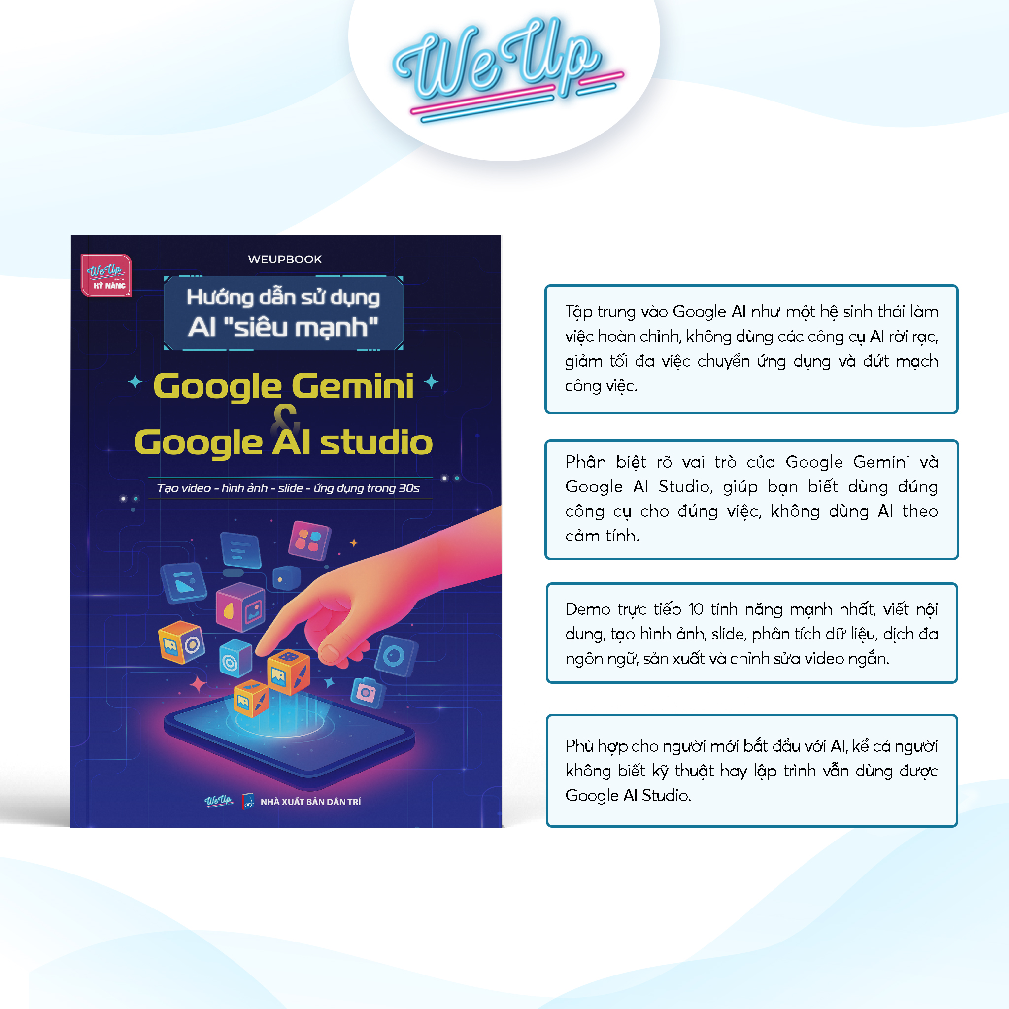 Sách Hướng dẫn sử dụng AI "siêu mạnh" Google Gemini và Google AI studio