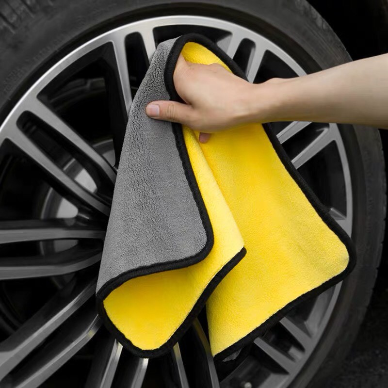 Khăn lau xe hơi ô tô cao cấp microfiber 3 kích thước dày mịn không để lại bụi vải, không để lại vệt nước, khăn lau chùi nhà cửa siêu sạch siêu thấm hút không đổ lông, rụng lông