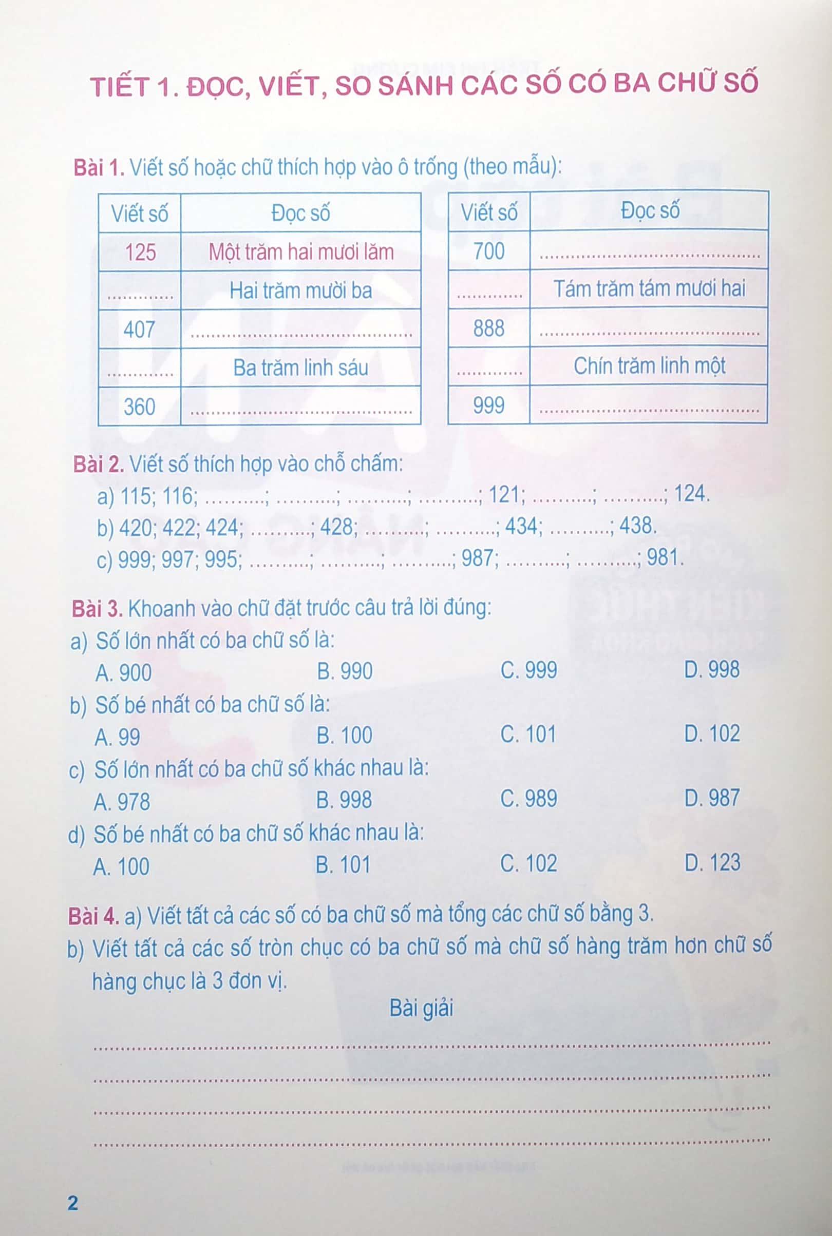 Bài Tập Toán Nâng Cao Lớp 3 - Mở Rộng Kiến Thức Sách Giáo Khoa