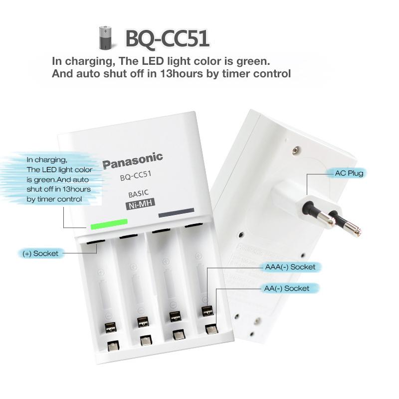 Bộ sạc và pin PANASONIC Eneloop CC51E ( 2 viên AA 2000mAh) - Hàng chính hãng