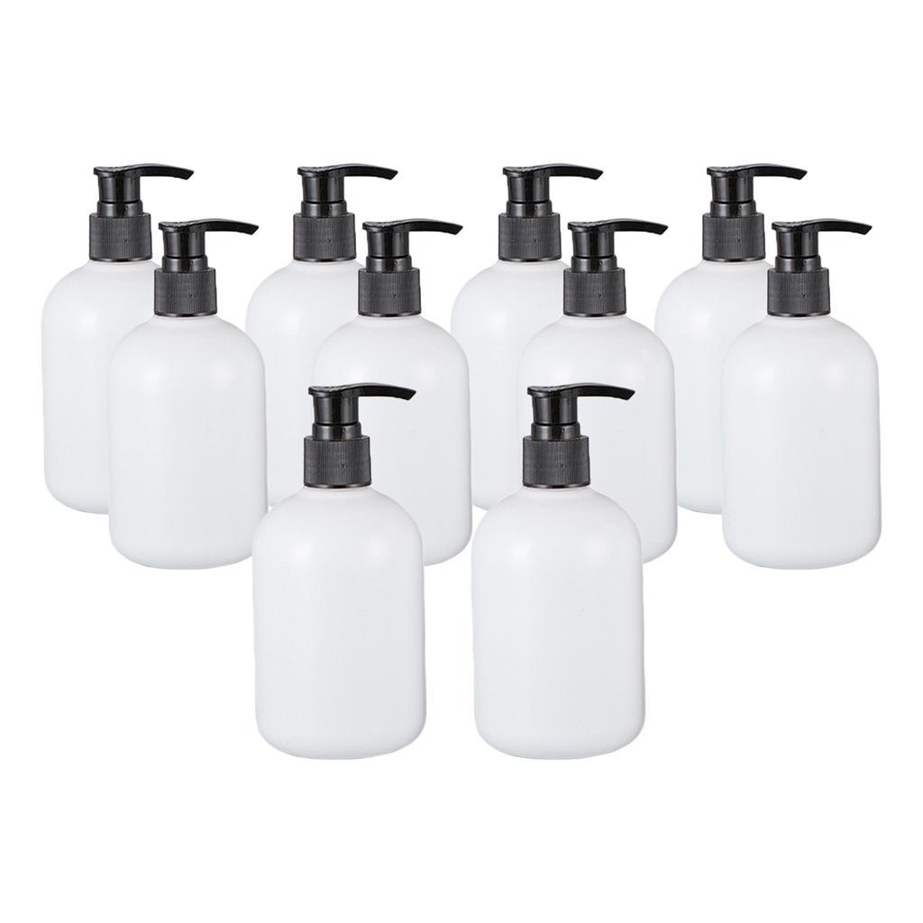 10pcs 350ml Empty Shampoo Conditioner Pump Bottle Dispenser Container