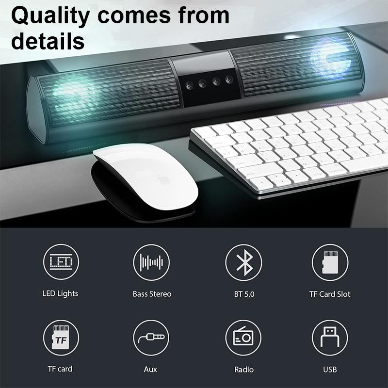 Loa Bluetooth Mini A2,loa không dây loa kép,âm bass mạnh treble rời,hỗ trợ USB thẻ nhớ TF/FM/USB/BT/AUX