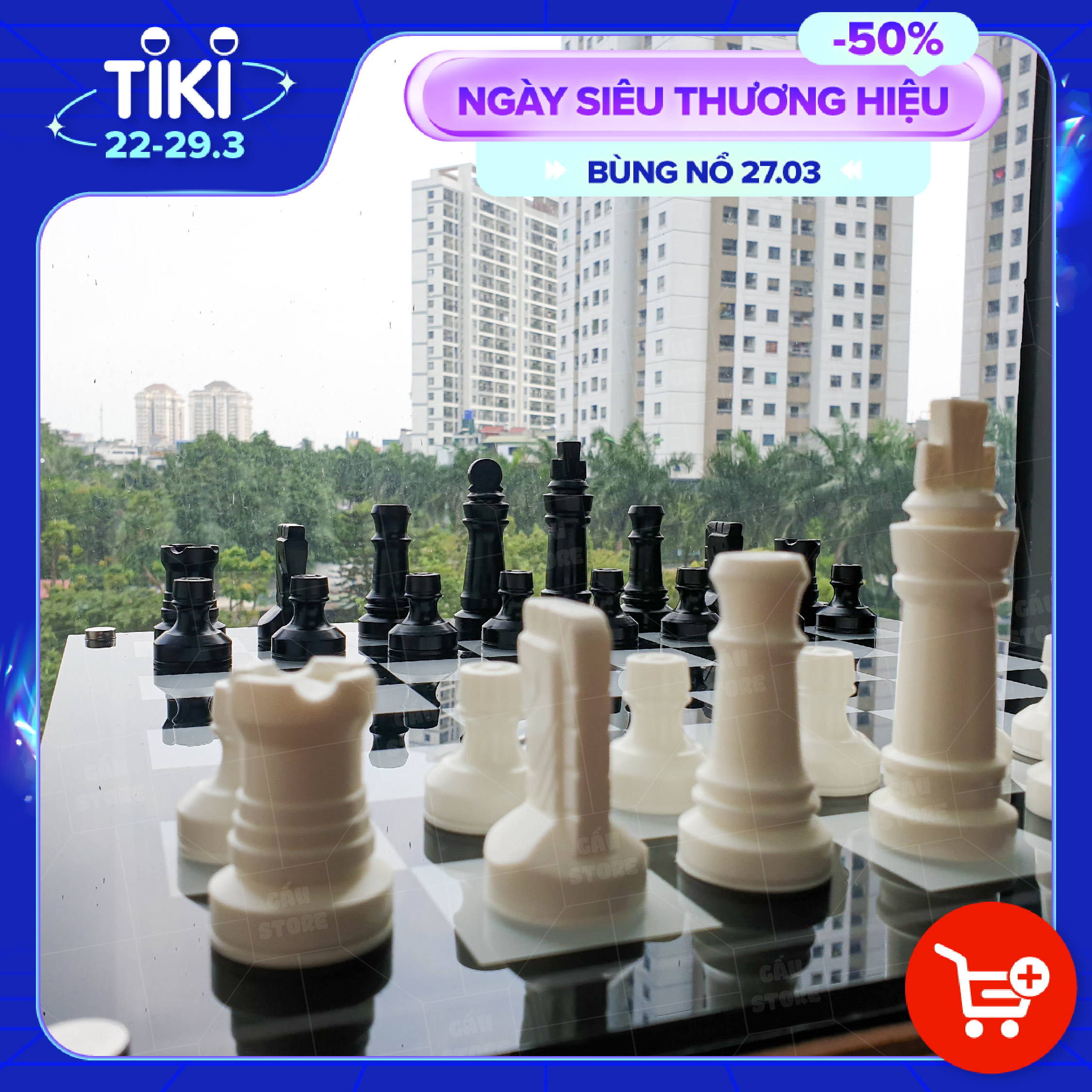 Bộ Cờ Vua Bàn Vuông B Square Chess Made in Vietnam, Đồ Chơi Trẻ Em (Handmade)