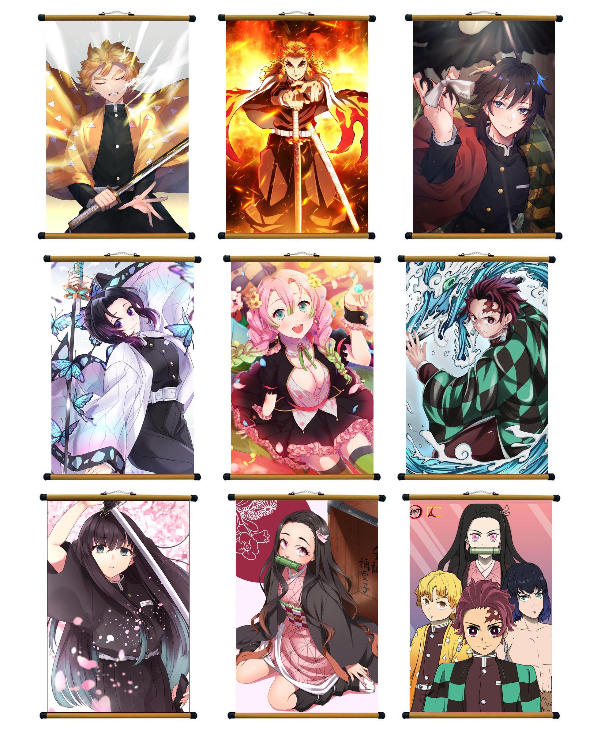 Tranh ảnh treo tường Kimetsu no Yaiba có khung nẹp 21CM X 30CM