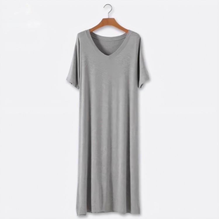 Đầm Suông Dáng Dài Váy Suông Cổ Tim Dáng Basis Chất Thun Cotton Hàng VNXK