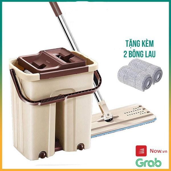 Loại To Bộ Chổi Lau Nhà Cây Lau Nhà Tự Vắt 360 Độ Chính Hãng Cao Cấp Tặng Kèm 2 Bông Lau