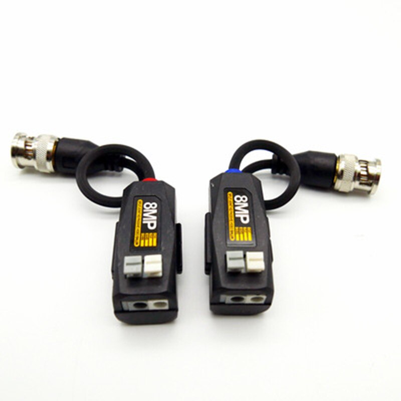 10 bộ video balun lõi đồng, chống nhiễu 8mp - màu vàng cho camera quan sát