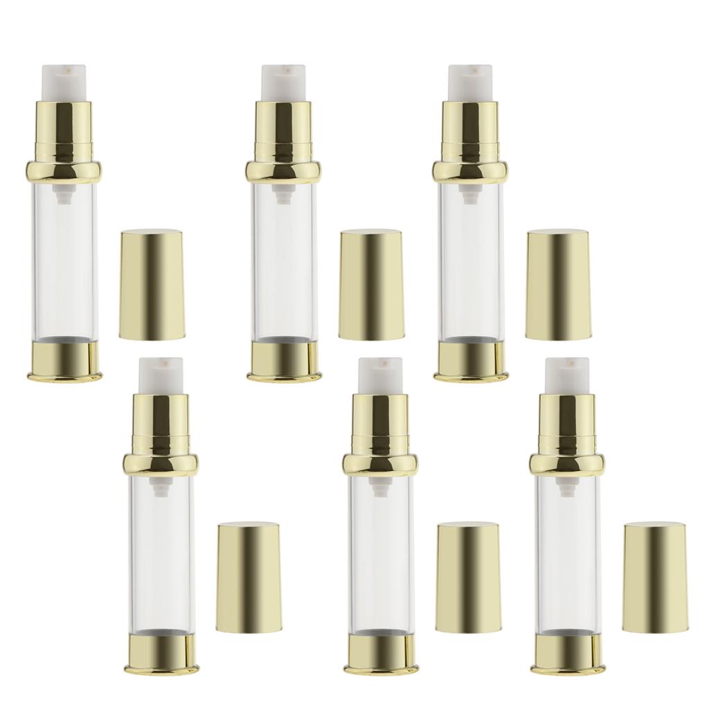 6 x Empty Airless Bottle Cosmetic Travel Perfume Spray Sprayer 10 /15 / 30 ml White for Home or Travel