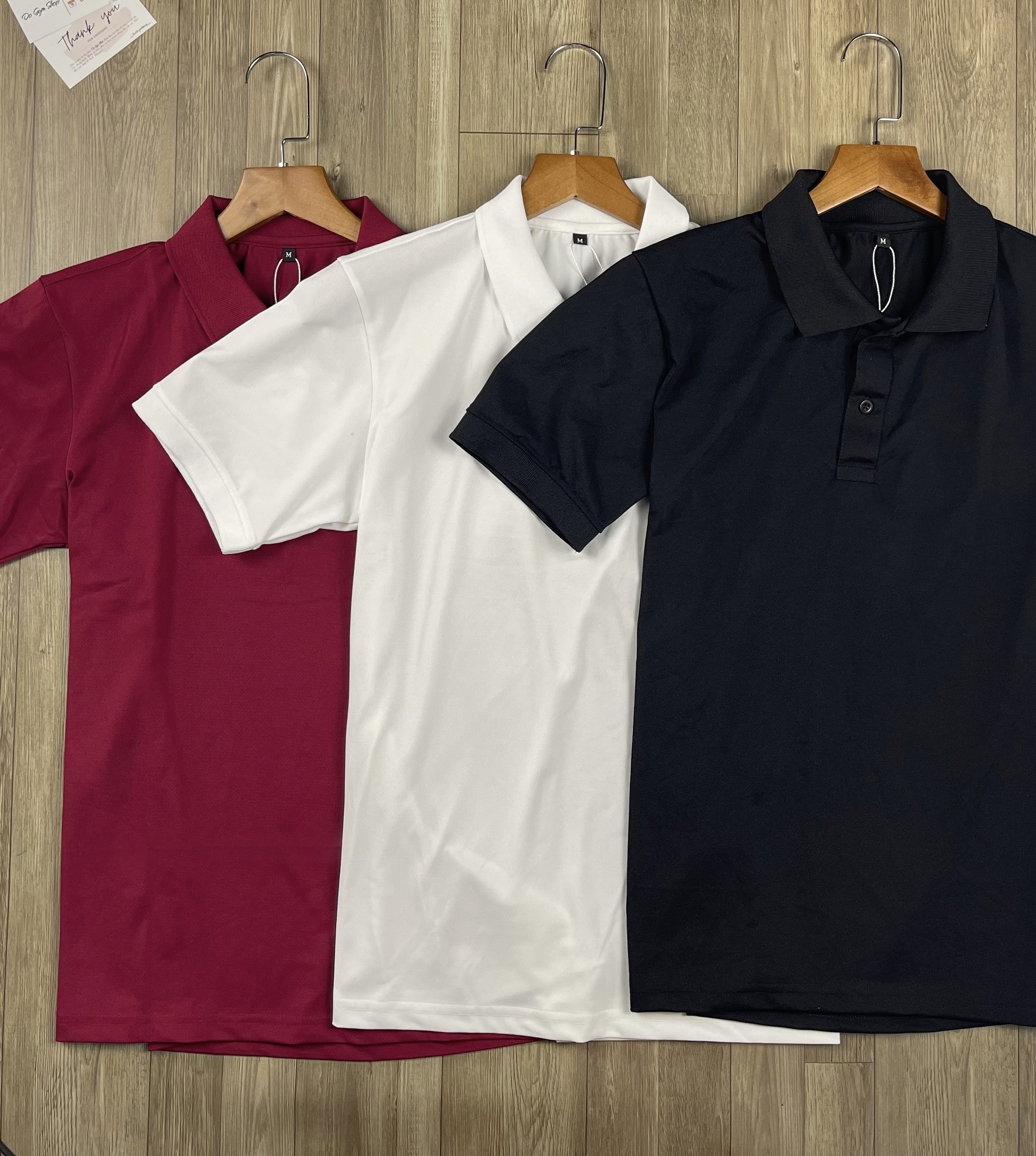Áo thun Polo Basic tập gym nam DO GYM SHOP polo trơn thun cá sấu