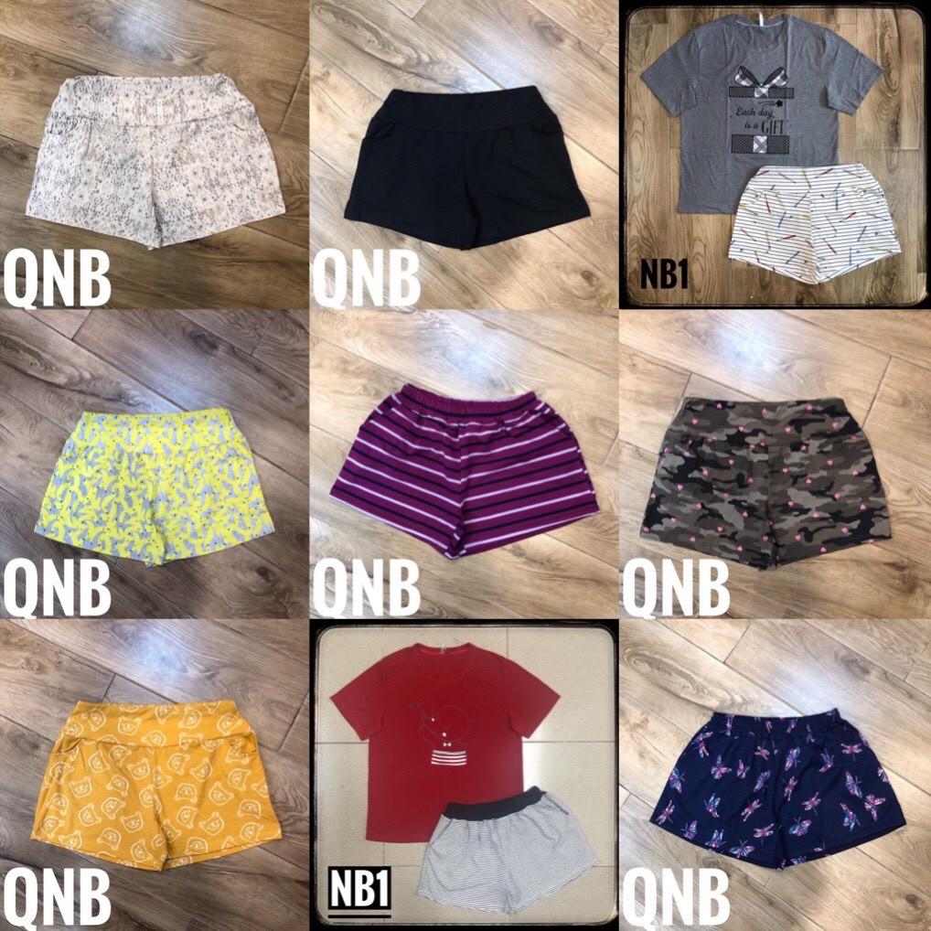 Quần BIGSIZE shorts đùi cho nữ chất thun cotton. trơn, hoa nhí, beo, trái thơm/khóm, lính, ngựa, cầu vồng, caro, bướm, sọc ngang, ngôi sao, chấm bi, hoa to