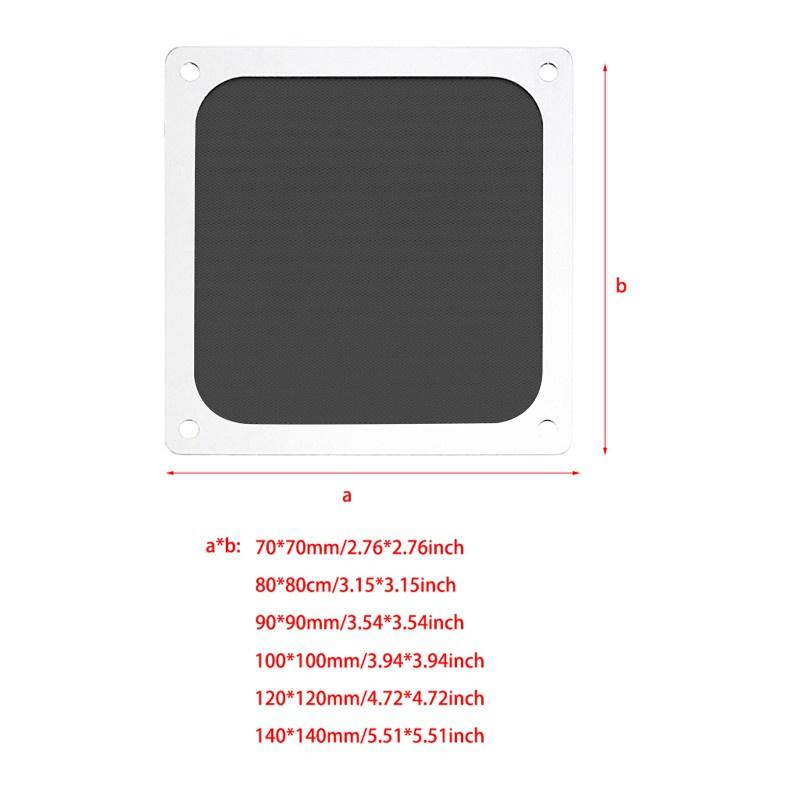 HSV Magnetic Dust Filter Dustproof Mesh Fan Cover Net Grill Guard with Hole for PC Computer Case Cooling Fan
