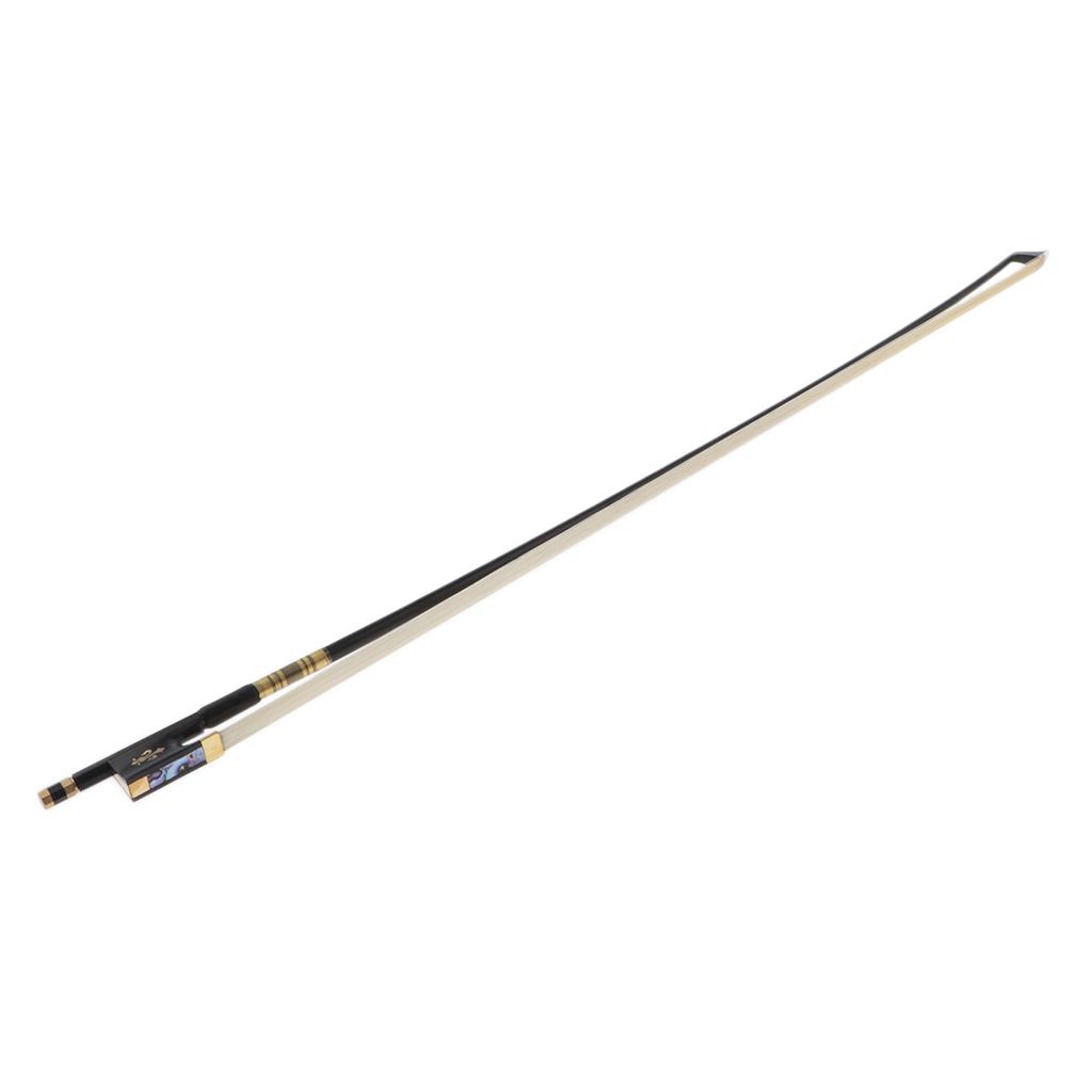 Carbon Fiber Handmade Violin Bow Full Size 4/4 Black Violin String Bow