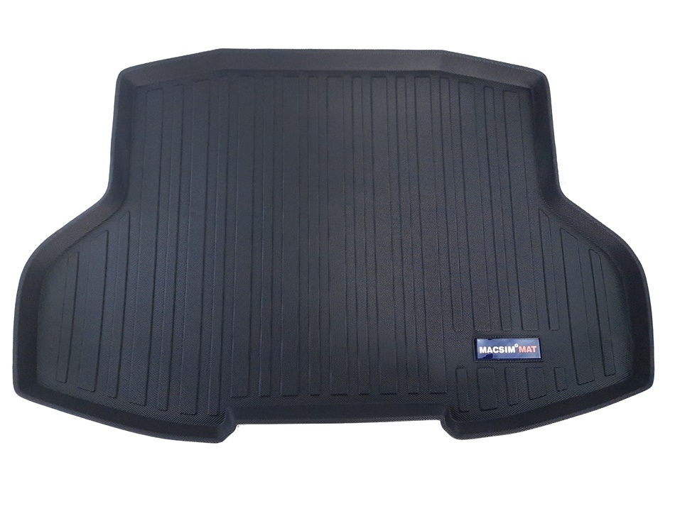 Thảm lót cốp xe ô tô Honda Civic 2016-2019 nhãn hiệu Macsim chất liệu TPV màu đen hàng loại 2