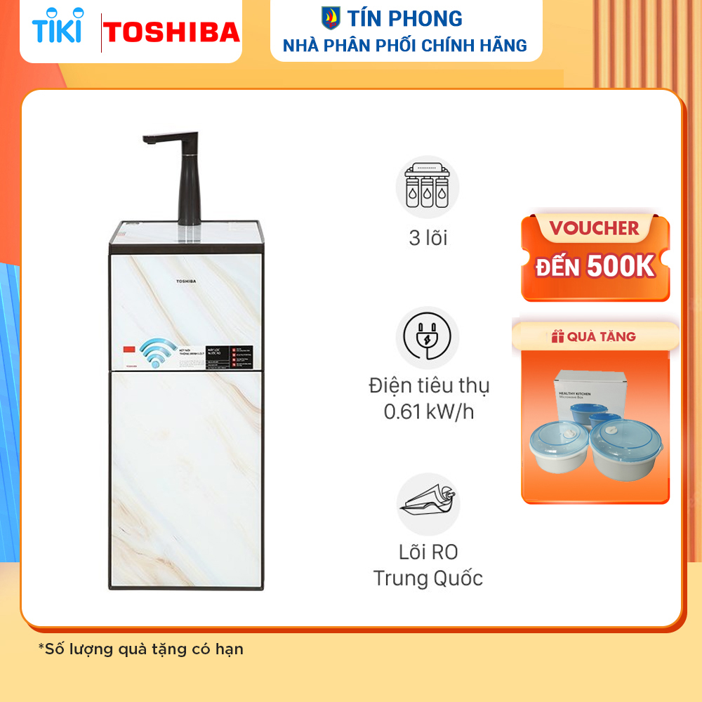 Máy lọc nước nóng lạnh RO Toshiba TWP-W1905SV - Đèn cảnh báo thay lõi lọc - Điều khiển máy bằng điện thoại - Hàng chính hãng
