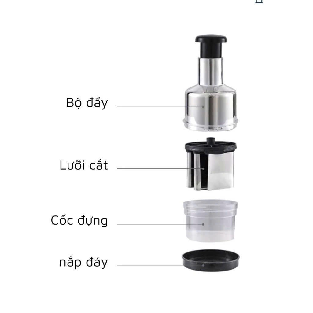 Dụng Cụ Dập, Xay Hành Tỏi, Ớt Nhà Bếp Bằng Nhựa Và Thép Không Gỉ