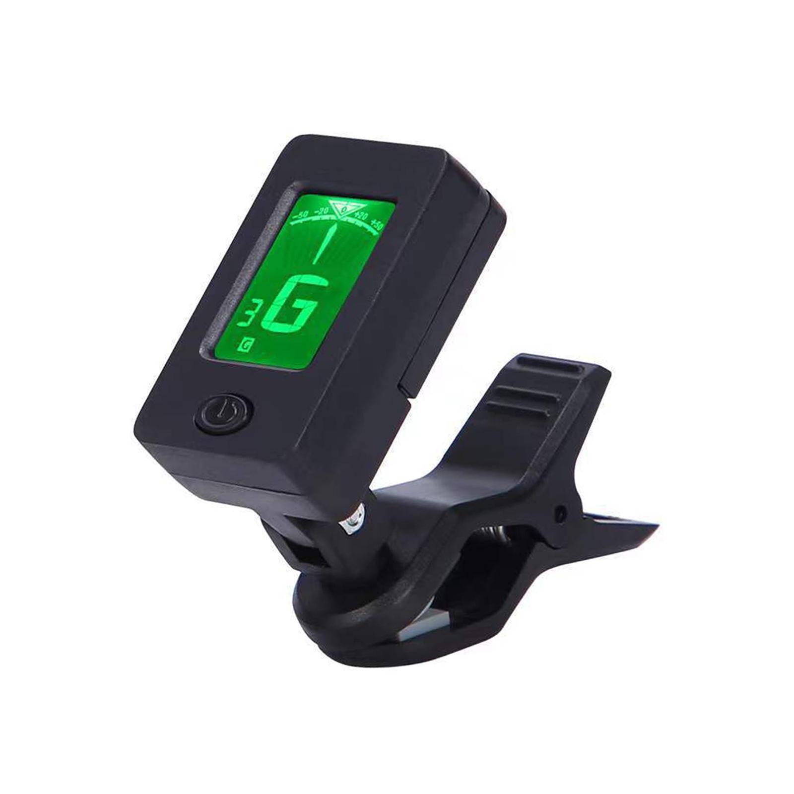 Portable Guitar Tuner Clip Tuner for Musical Instrument Electric Guitar Bass