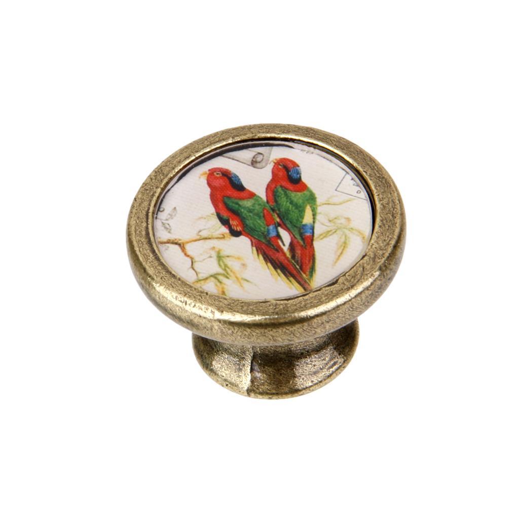 2x Vintage Round Cabinet Door Cupboard Drawer Dresser Pulls Handle Knobs #1