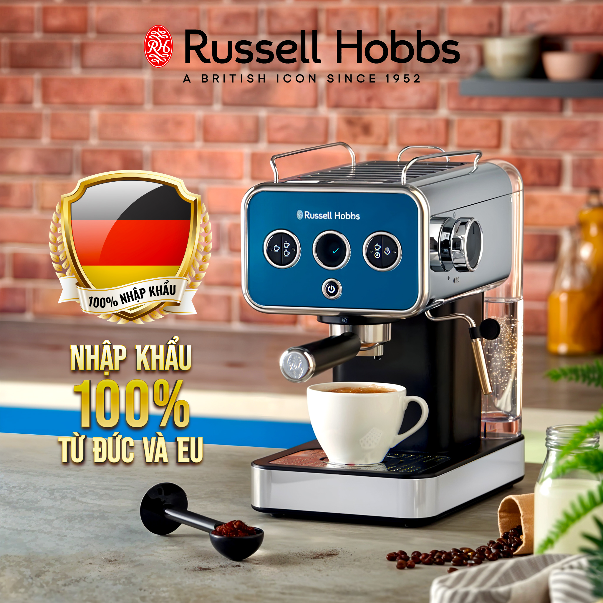 Máy pha cà phê Russell Hobbs Distinction - Hàng Chính Hãng Nhập Khẩu từ Đức & EU