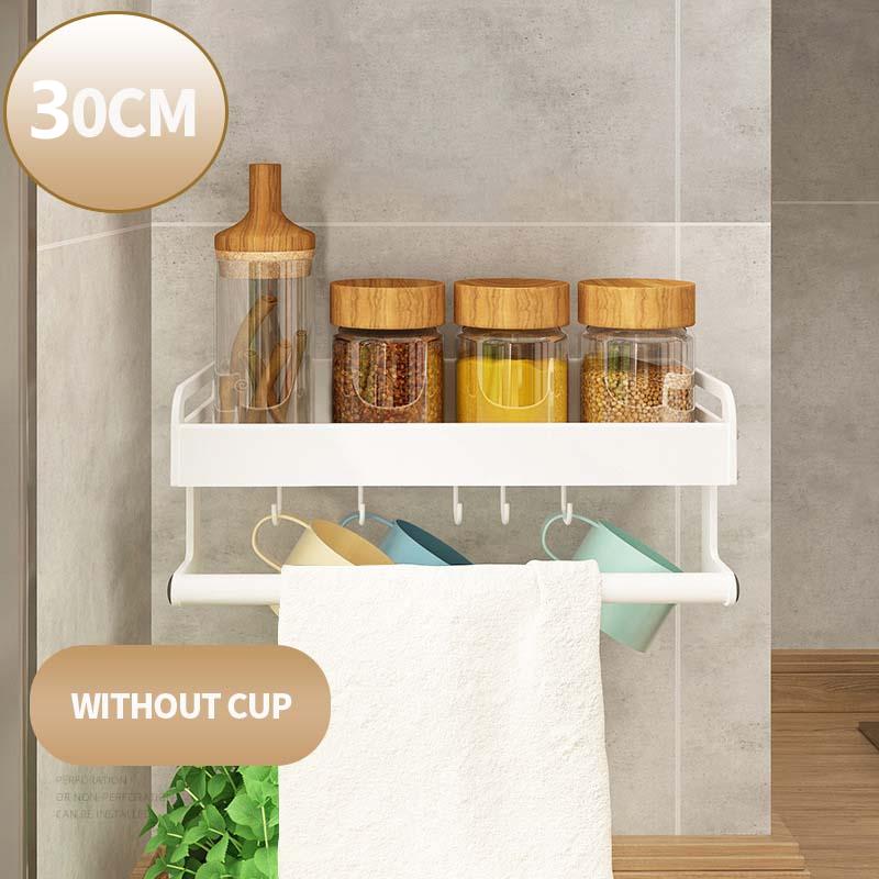 Vật Dụng Nhà Bếp Đấm Không Mạnh Treo Tường Mặt Dây Chuyền Có Giá Để Đồ Inox Giá Để Dao Trắng Kệ Gia Vị Giá