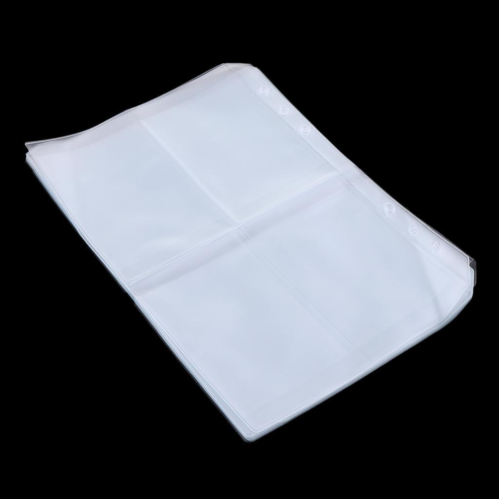 30x Clear Binder Pocket 100% Recycled A5 Ring Binder for 6-Ring Loose Leaf