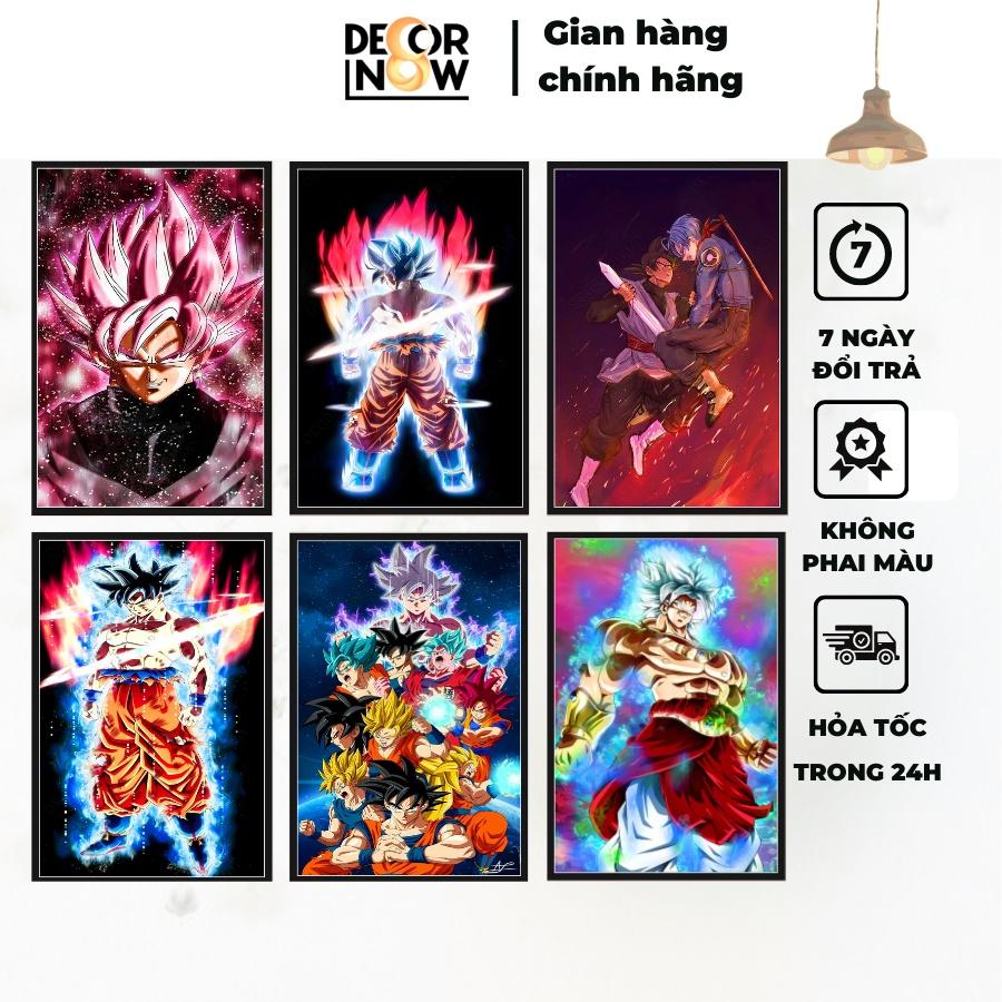 Tranh Treo Tường Tráng Gương DRAGON BALL Phòng Ngủ, Phòng Khách, DECORNOW, Size 30x40, Có Khung Composite DCN-19