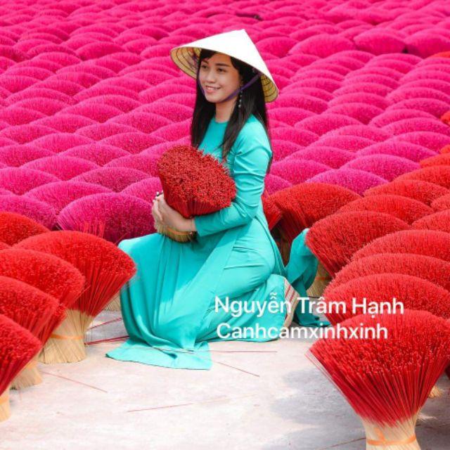 Áo dài lễ chùa, chất đũi cao cấp, kèm quần