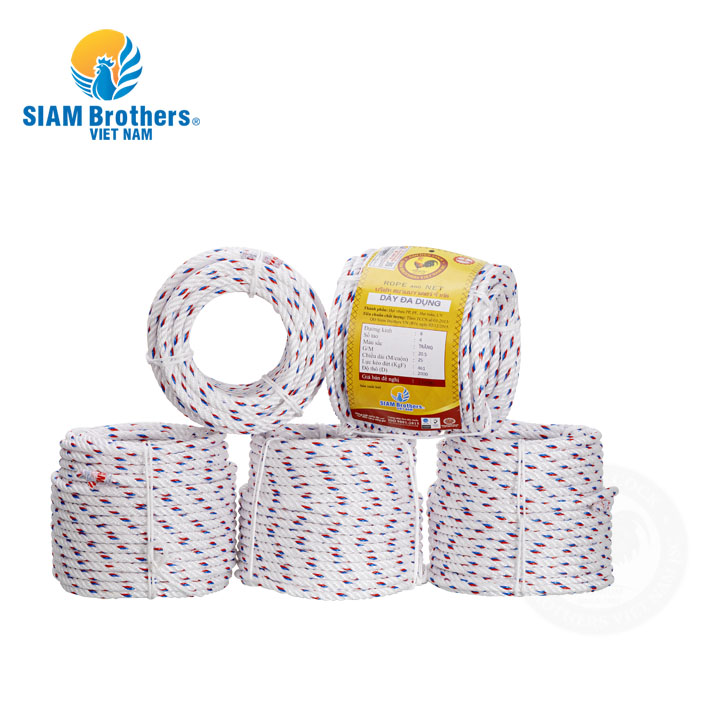 Siam Brothers - Dây đa dụng 4 tao/6mm - 25m (bán theo cuộn)