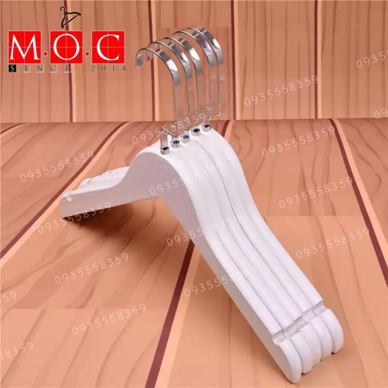 Móc áo gỗ trắng em bé cao cấp