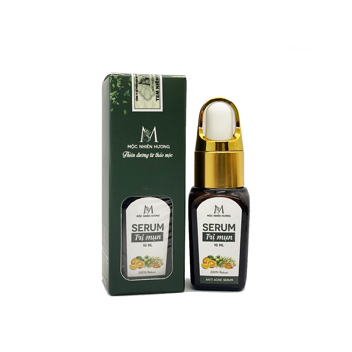 Serum Giảm Mụn Giảm Thâm Sẹo Rỗ Cho Mọi Loại Da - Mộc Nhiên Hương 10 ml