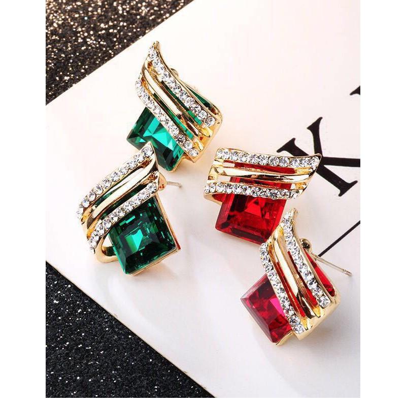 Khuyên tai hàn quốc Rhinestone