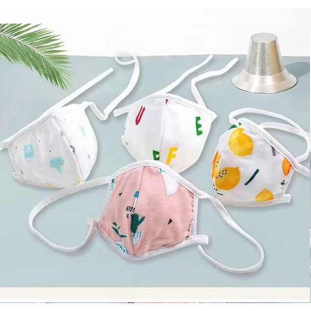 Set 3 khẩu trang xô 5 lớp siêu mềm có dây điều chỉnh cho bé 0-5t