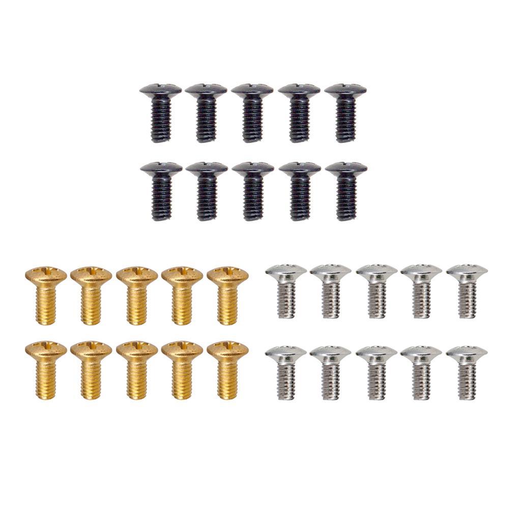 2-6pack 10Pcs Switches Screws Tuners Gear Machine Heads Mounting Screws Parts
