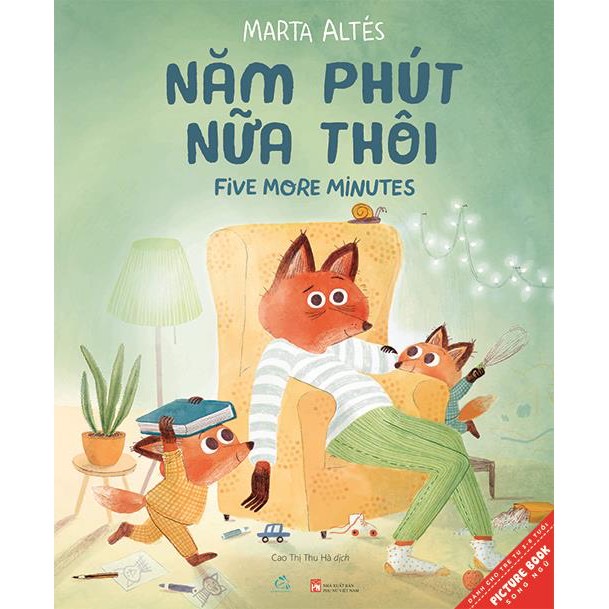 Hình ảnh Sách tranh song ngữ - Năm phút nữa thôi (Dành cho bé 3-8 tuổi) - Ehomebooks