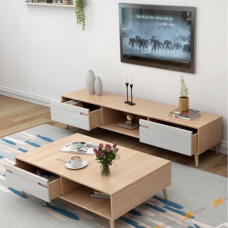 Made in VN - Bàn trà gỗ trang nhã - gỗ mdf 17mm công ty Mộc Phát độ bền trên 30 năm AN080