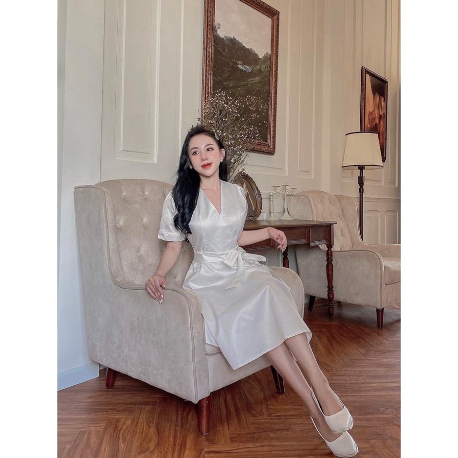 Đầm dự tiệc trắng phồng xoè có sẵn đi biển dự tiệc dạo phố bigsize gợi cảm sexy