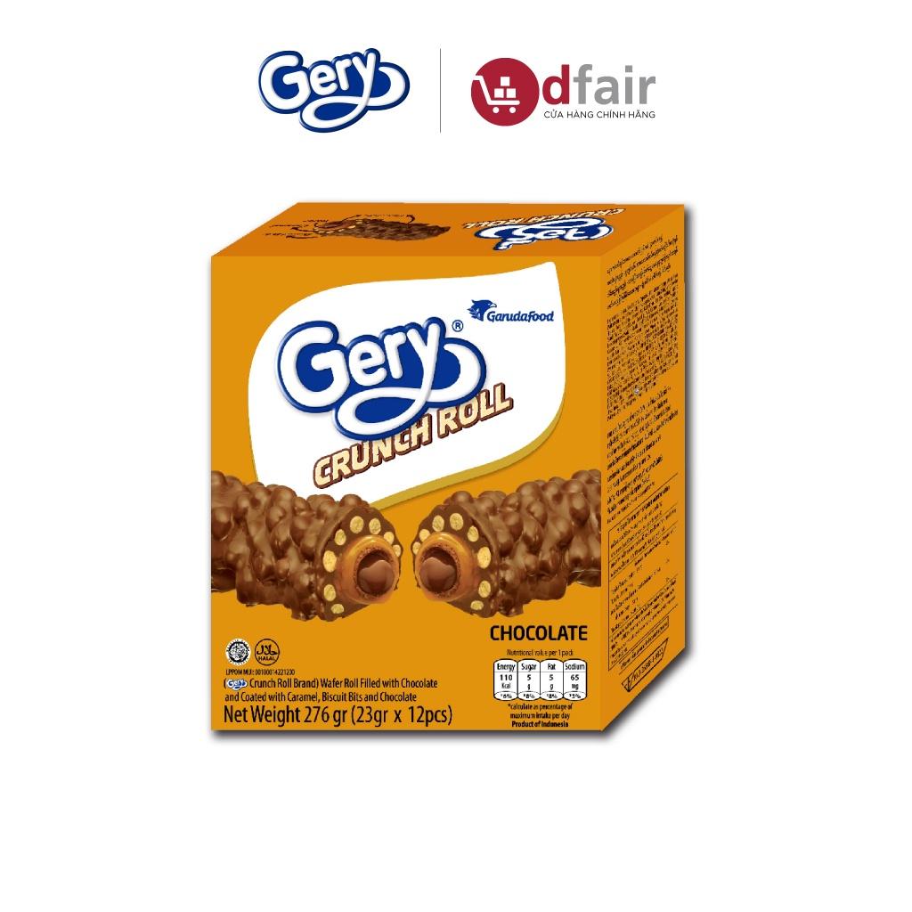 Bánh Cuộn Phủ Socola Gery Crunchroll Chocolate 276g