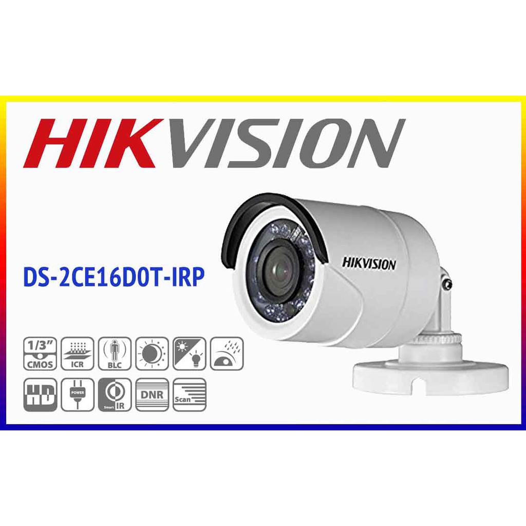 Trọn bộ 2 camera Hikvision chính hãng DS-2CE56D0T-IRP + DS-2CE16D0T-IRP full HD 2mp và đầu ghi DS-7104HGHI-F1 
