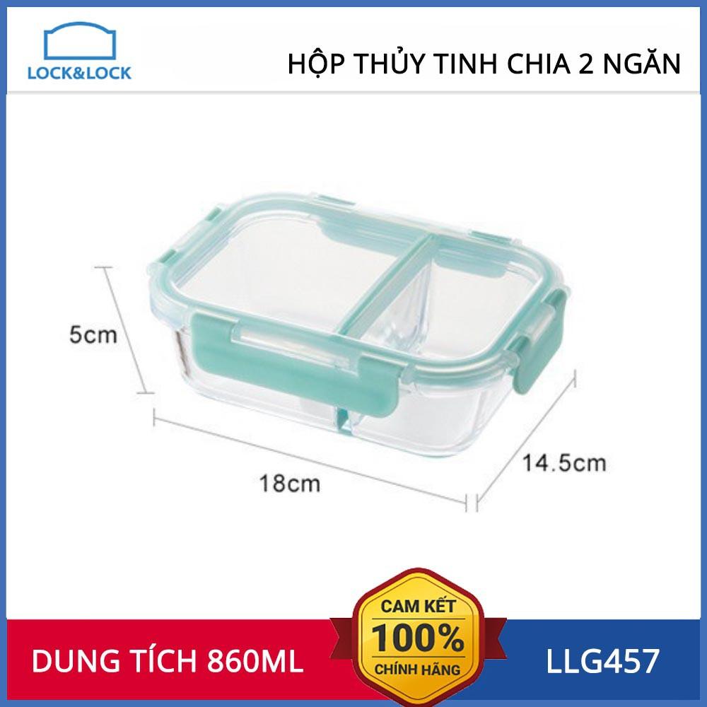 Hộp thủy tinh chia ngăn chịu nhiệt Lock&amp;Lock LLG456 - LLG457 - LLG458