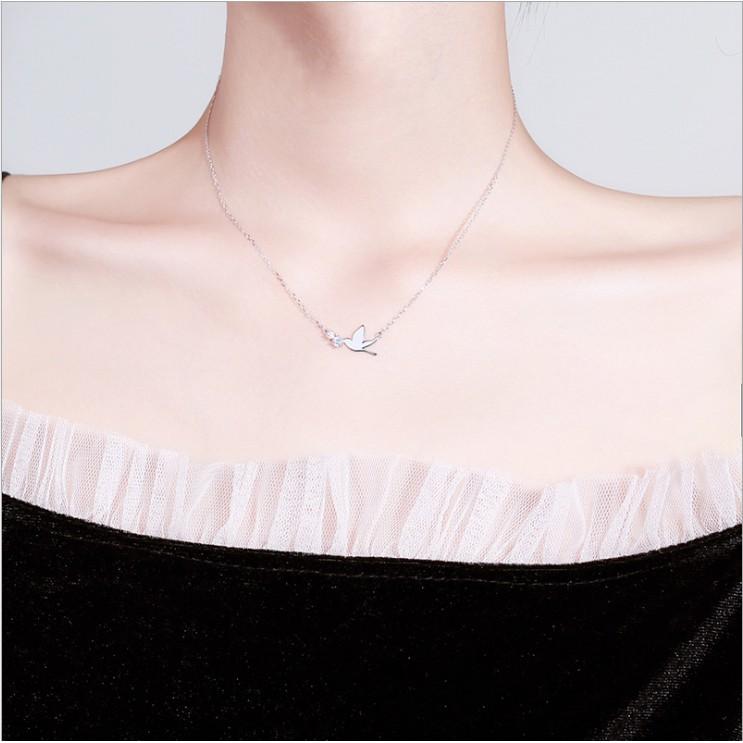 Dây Chuyền Bạc Nữ Hình Hạc Hy Vọng Hàng Thiết Kế - Bảo Ngọc Jewelry DB1588